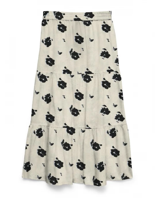 Foto van product VERO MODA Rok 'VMDICTHE' lichtbeige / lichtblauw / zwart