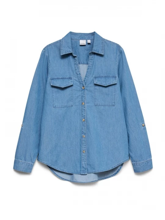 Foto van product VERO MODA Shirt 'VMBUMPY' blauw denim