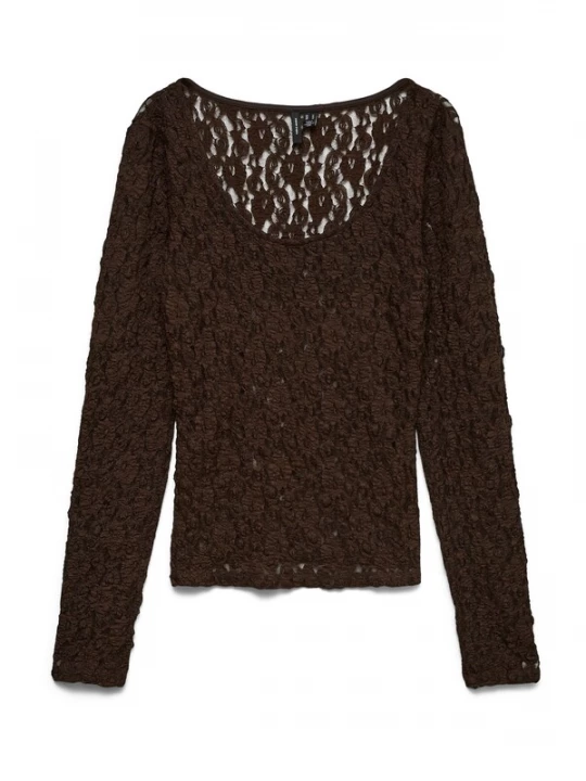 Foto van product VERO MODA Shirt 'VMFLORA' donkerbruin