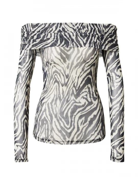 Foto van product VERO MODA Shirt 'VMFLORY' zwart / natuurwit