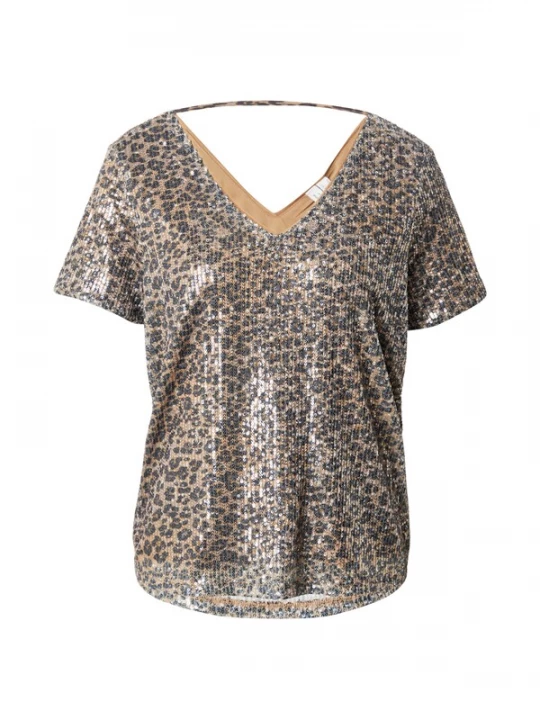 Foto van product VERO MODA Shirt 'VMHANYA' donkerbeige / zwart
