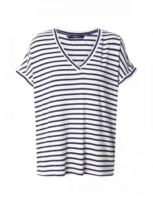 Foto van product VERO MODA Shirt 'VMHOLLY' navy / zilvergrijs