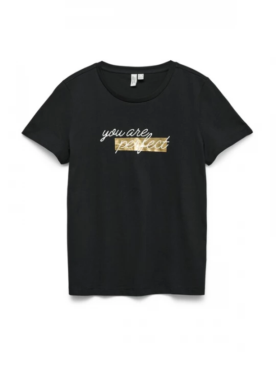Foto van product VERO MODA Shirt 'VMIDEA' goud / zwart / wit