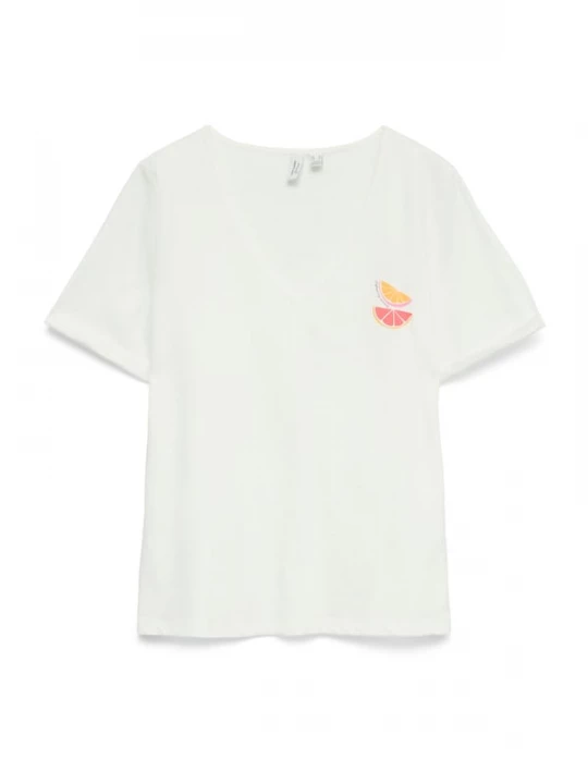Foto van product VERO MODA Shirt 'VMKANYA' koraal / framboos / zwart / wit