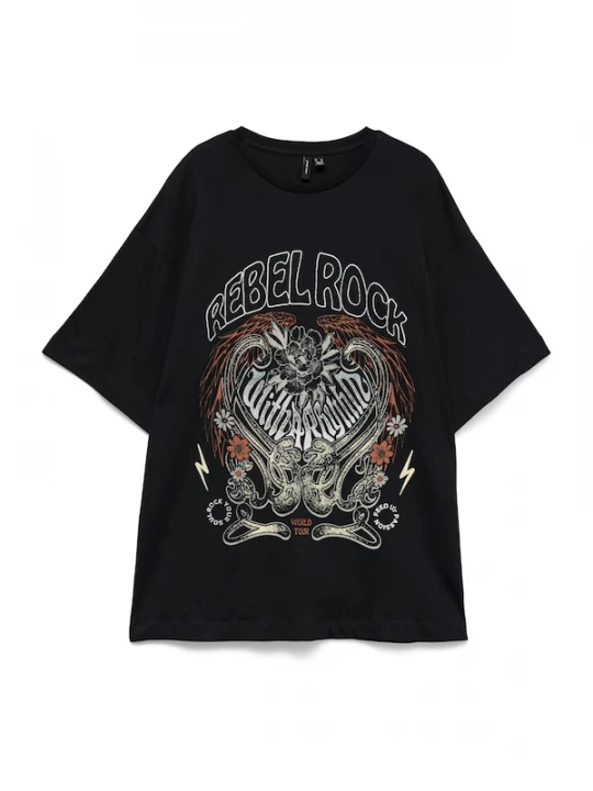 Foto van product VERO MODA Shirt 'VMLILIE HAILEY' bruin / zilvergrijs / zwart / wit