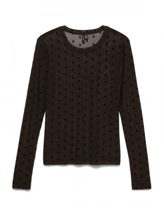Foto van product VERO MODA Shirt 'VMLova' donkerbruin / zwart