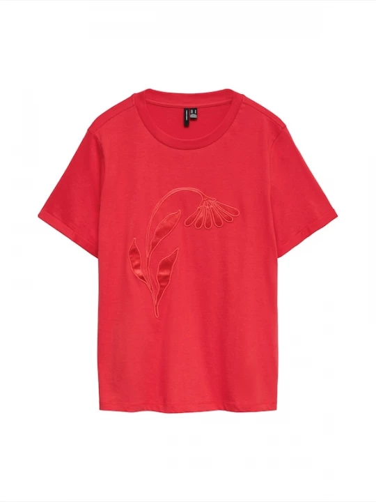 Foto van product VERO MODA Shirt 'VMMAJA PAULINA' kersrood