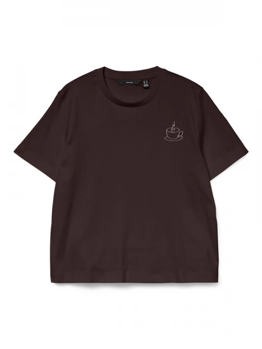 Foto van product VERO MODA Shirt 'VMSARA METTE' ecru / bruin