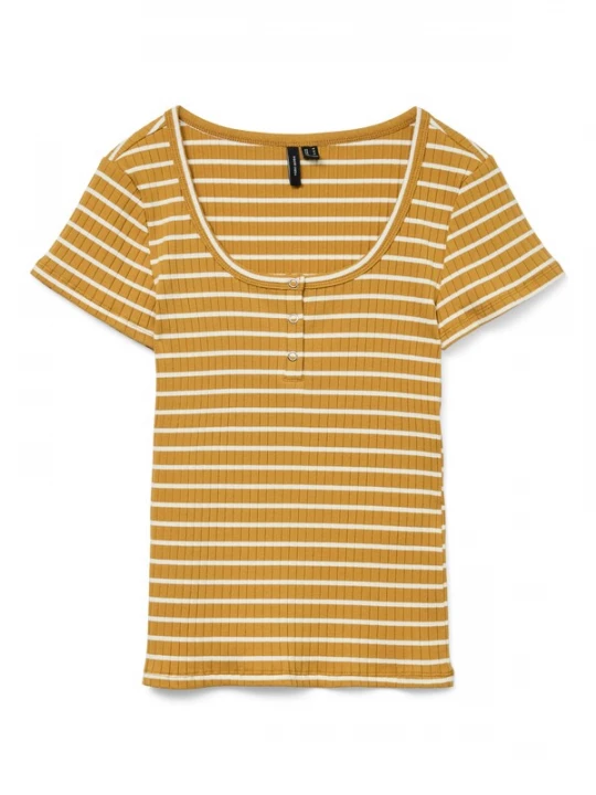 Foto van product VERO MODA Shirt 'VMSEA' goudgeel / wit
