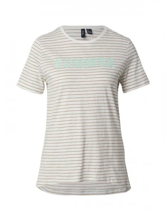 Foto van product VERO MODA Shirt 'VMSIMONE' beige / lichtgroen / wit