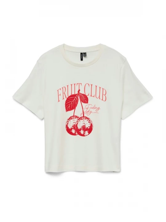 Foto van product VERO MODA Shirt 'VMYMA METTE' rood / wit