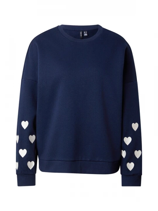 Foto van product VERO MODA Sweatshirt 'VMKAROL' navy / wit