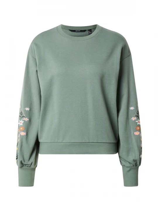 Foto van product VERO MODA Sweatshirt 'VMSELIN' groen / oranje / pink / wit