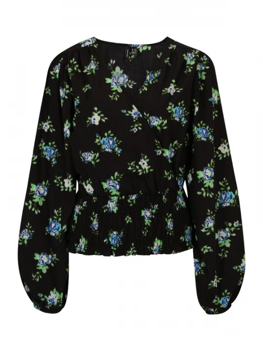 Foto van product Vero Moda Tall Blouse 'BELLA' blauw / lichtblauw / lichtgroen / zwart