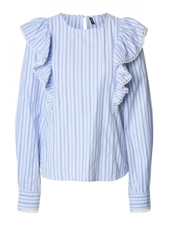 Foto van product Vero Moda Tall Blouse 'VMFANNI' blauw / lichtblauw / wit