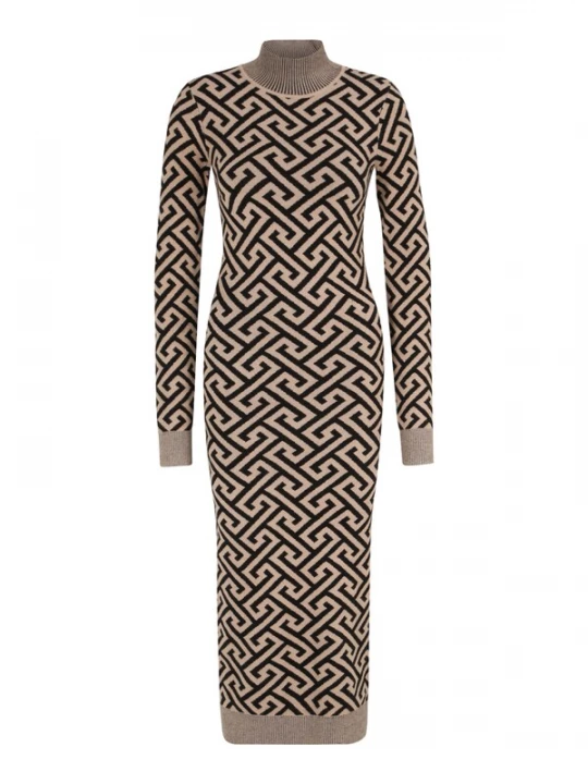 Foto van product Vero Moda Tall Gebreide jurk 'Aria' beige / zwart