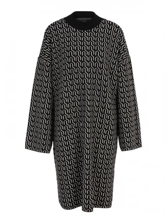 Foto van product Vero Moda Tall Gebreide jurk 'GOLD ART' zwart / wit