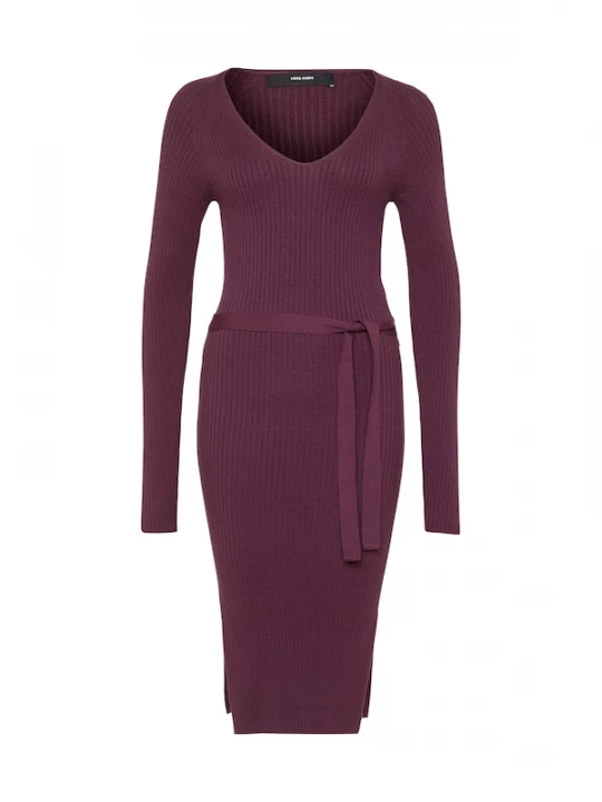 Foto van product Vero Moda Tall Gebreide jurk 'VMSABA' wijnrood