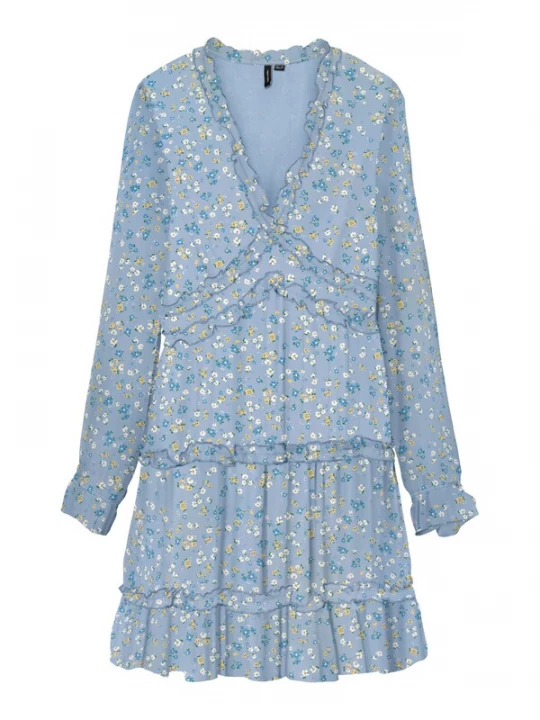 Foto van product Vero Moda Tall Jurk 'VMSMILLA' opaal / citroen / spar / wit