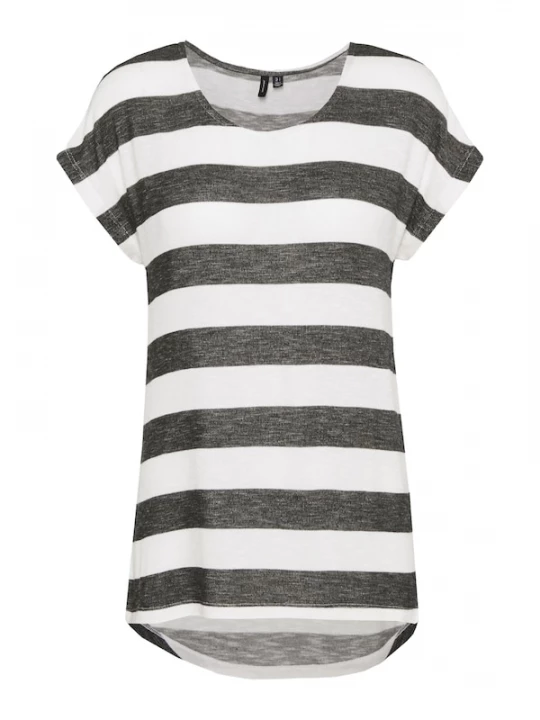 Foto van product Vero Moda Tall Shirt zwart gemêleerd / wit