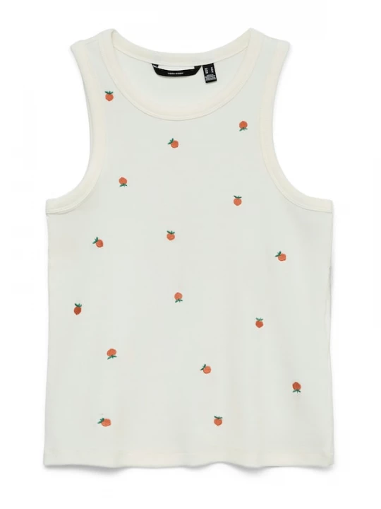 Foto van product VERO MODA Top 'VMNAJA' groen / lichtrood / wit