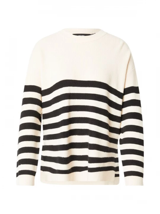 Foto van product VERO MODA Trui 'Clover' zwart / wit
