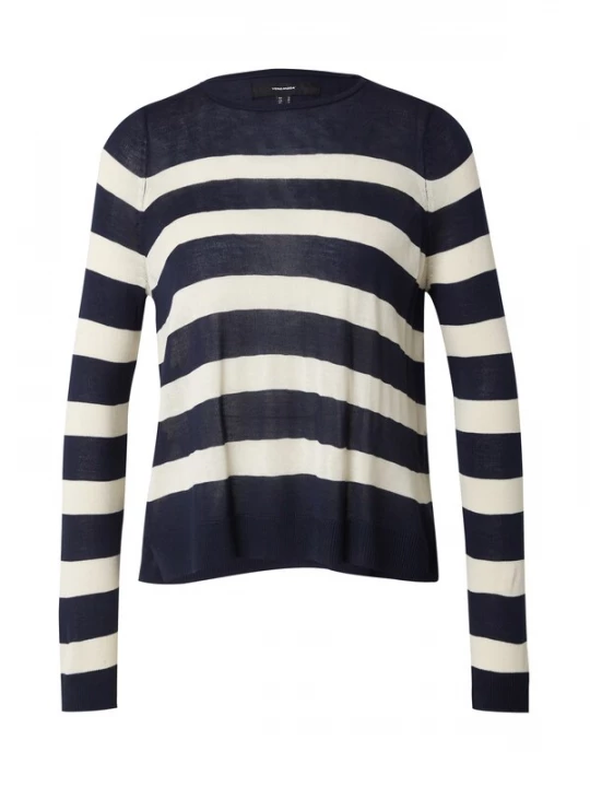 Foto van product VERO MODA Trui 'Nova' nachtblauw / wit