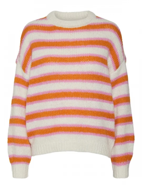 Foto van product VERO MODA Trui 'Rhapsody' beige / oranje / lichtroze