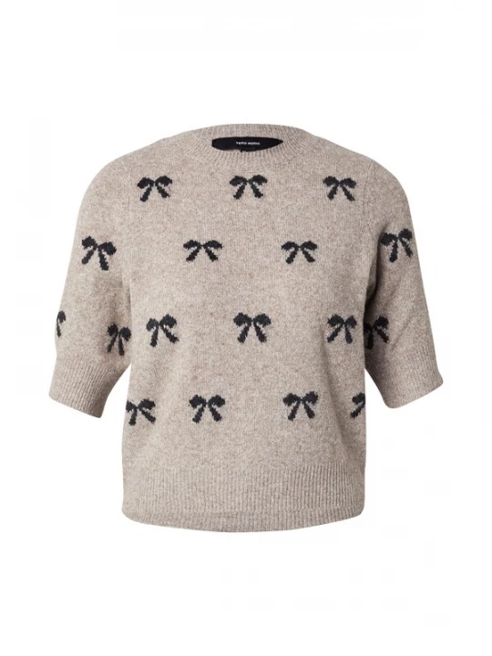 Foto van product VERO MODA Trui 'VMDoffy Intarsia' greige / zwart