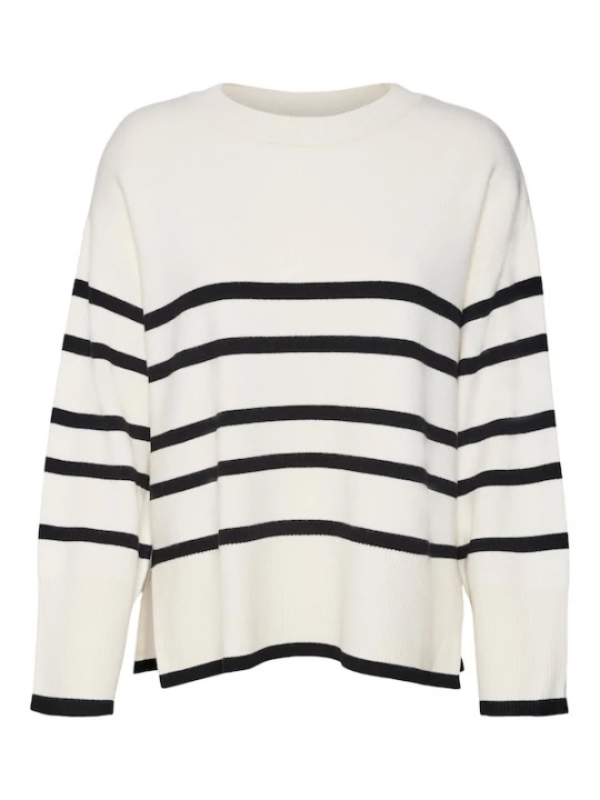 Foto van product VERO MODA Trui 'VMSaba' beige / zwart