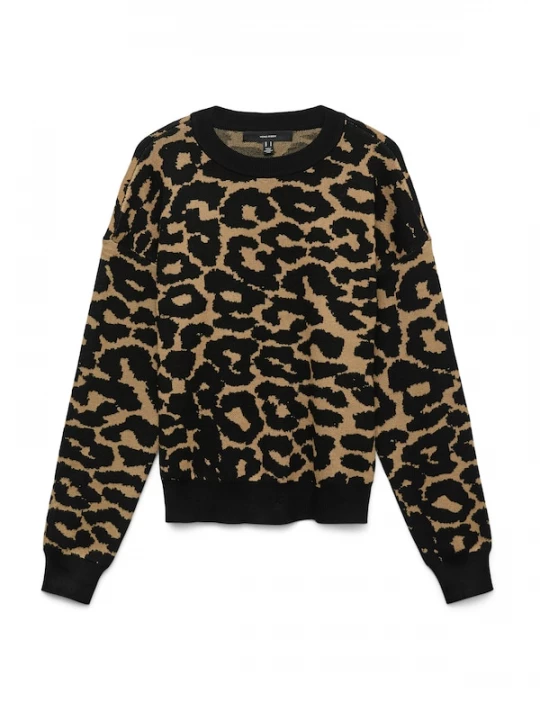 Foto van product VERO MODA Trui 'VMSilje' bruin / zwart