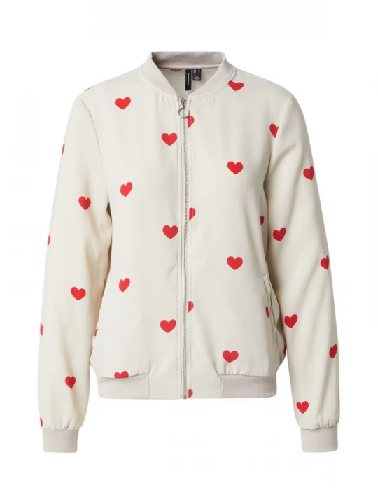 Foto van product VERO MODA Tussenjas 'VMCOCO' zilvergrijs / rood