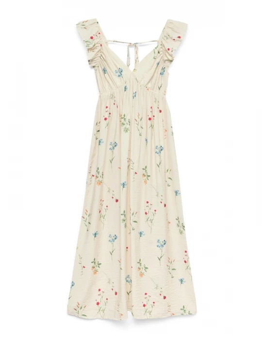 Foto van product VERO MODA Zomerjurk 'VMJOSIE' beige / lichtblauw / groen / oranje