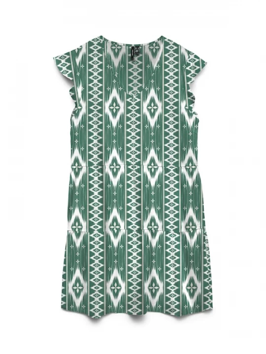 Foto van product VERO MODA Zomerjurk 'VMMYMILO' donkergroen / wit