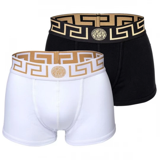 Foto van product VERSACE Boxershorts lichtbruin / zwart / offwhite