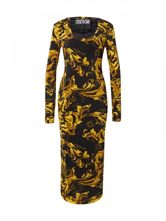 Foto van product Versace Jeans Couture Jurk donkergeel / zwart