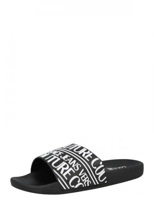 Foto van product Versace Jeans Couture Muiltjes 'FONDO SLIDE DIS. SQ1' zwart / wit
