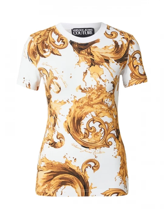 Foto van product Versace Jeans Couture Shirt lichtbruin / honing / zwart / wit