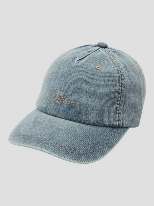 Foto van product Verwassen denim pet met logo s.Oliver blauw