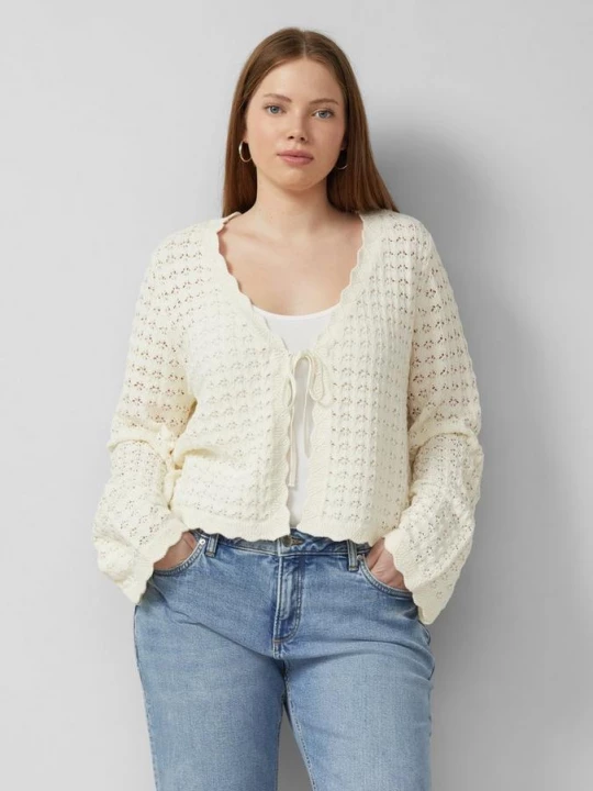 Foto van product Vest met ajourpatroon QS crème