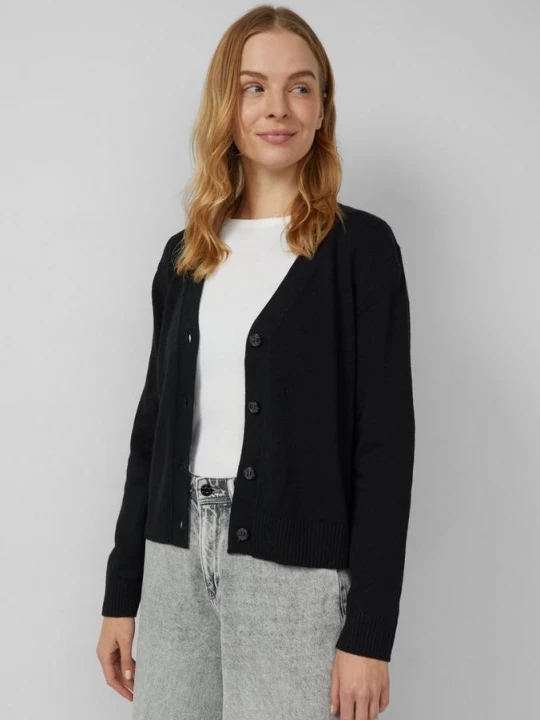 Foto van product Vest met gebreid patroon en zachte knitwear s.Oliver zwart