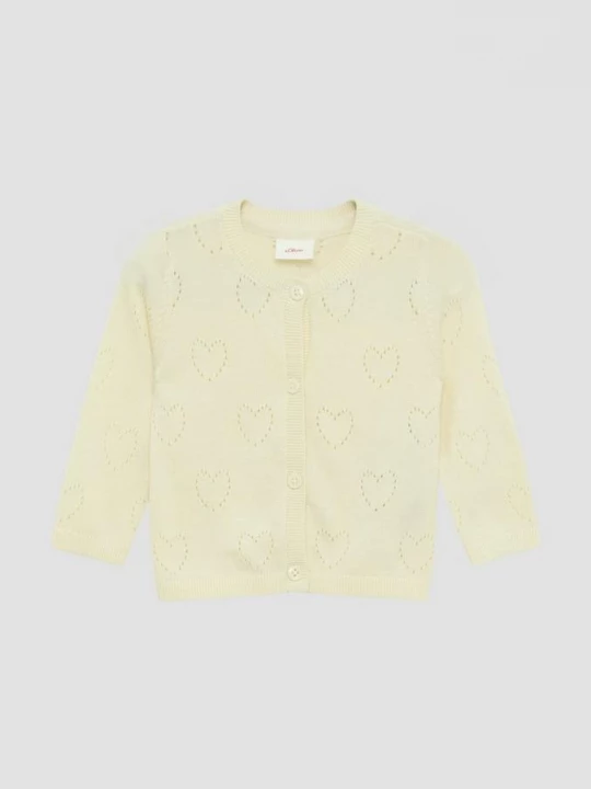 Foto van product Vest met hart ajour patroon s.Oliver crème