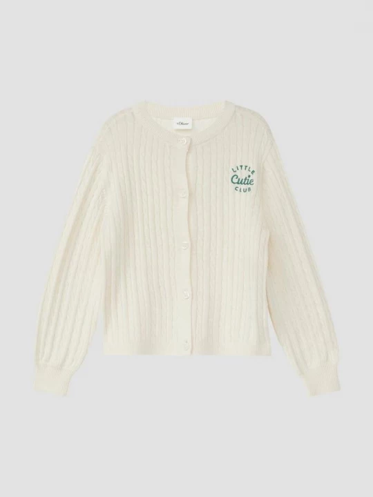 Foto van product Vest met kabelsteek en borduursel s.Oliver crème