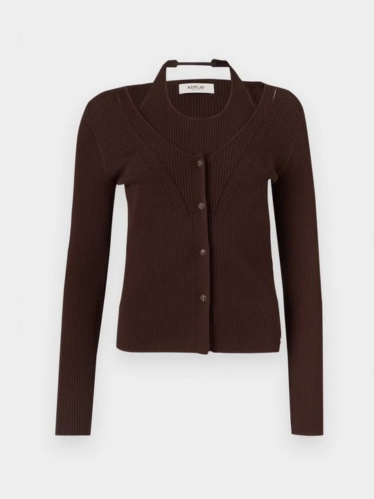 Foto van product Vest Replay donkerbruin