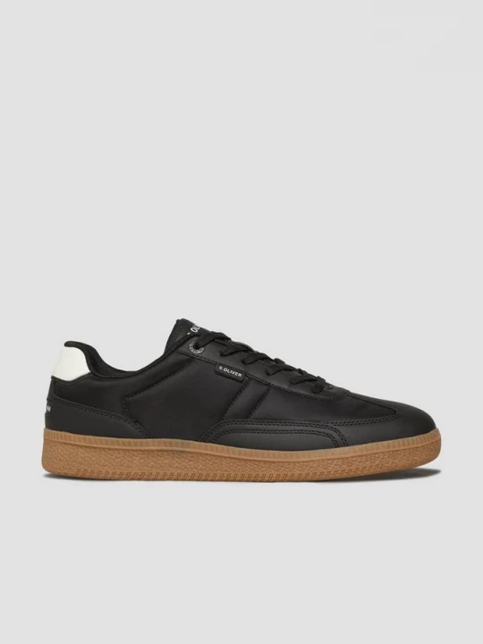 Foto van product Veterschoen in lederlook s.Oliver zwart