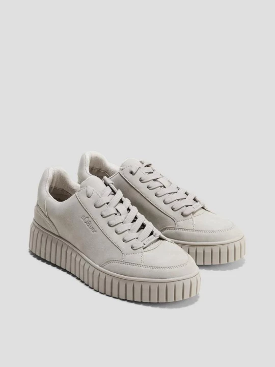 Foto van product Veterschoenen van imitatieleer s.Oliver grijs
