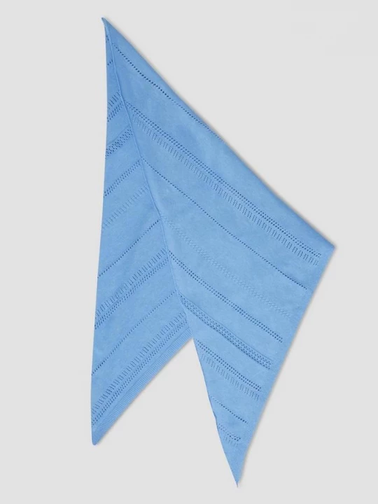 Foto van product Vierkante sjaal van een katoen-viscosemix met een decoratief patroon s.Oliver blauw