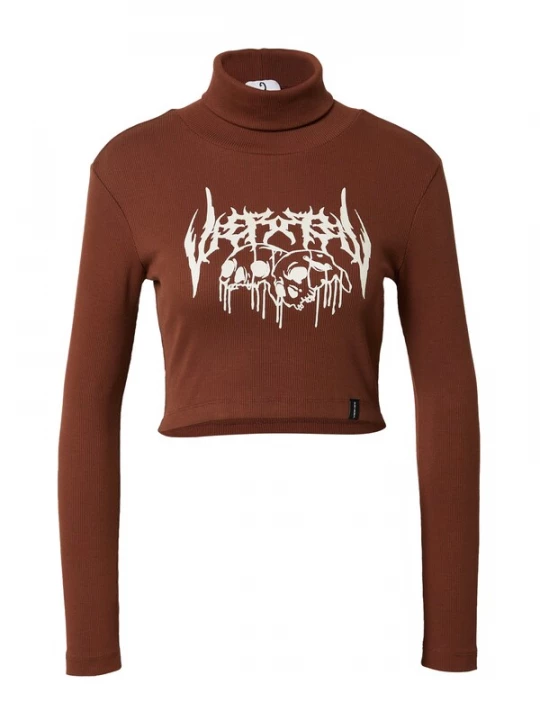 Foto van product VIERVIER Shirt 'Helen' crème / kastanjebruin
