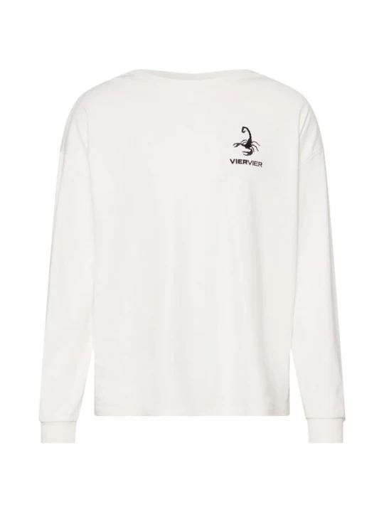 Foto van product VIERVIER Shirt 'Luca' zwart / offwhite