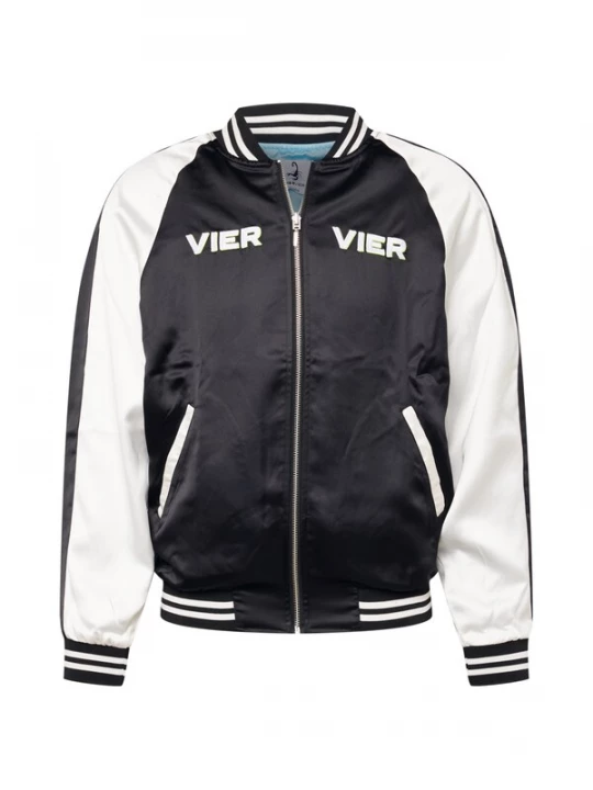 Foto van product VIERVIER Tussenjas 'Michelle' zwart / wit